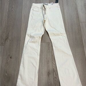Abercrombie & Fitch White Bootcut Jeans